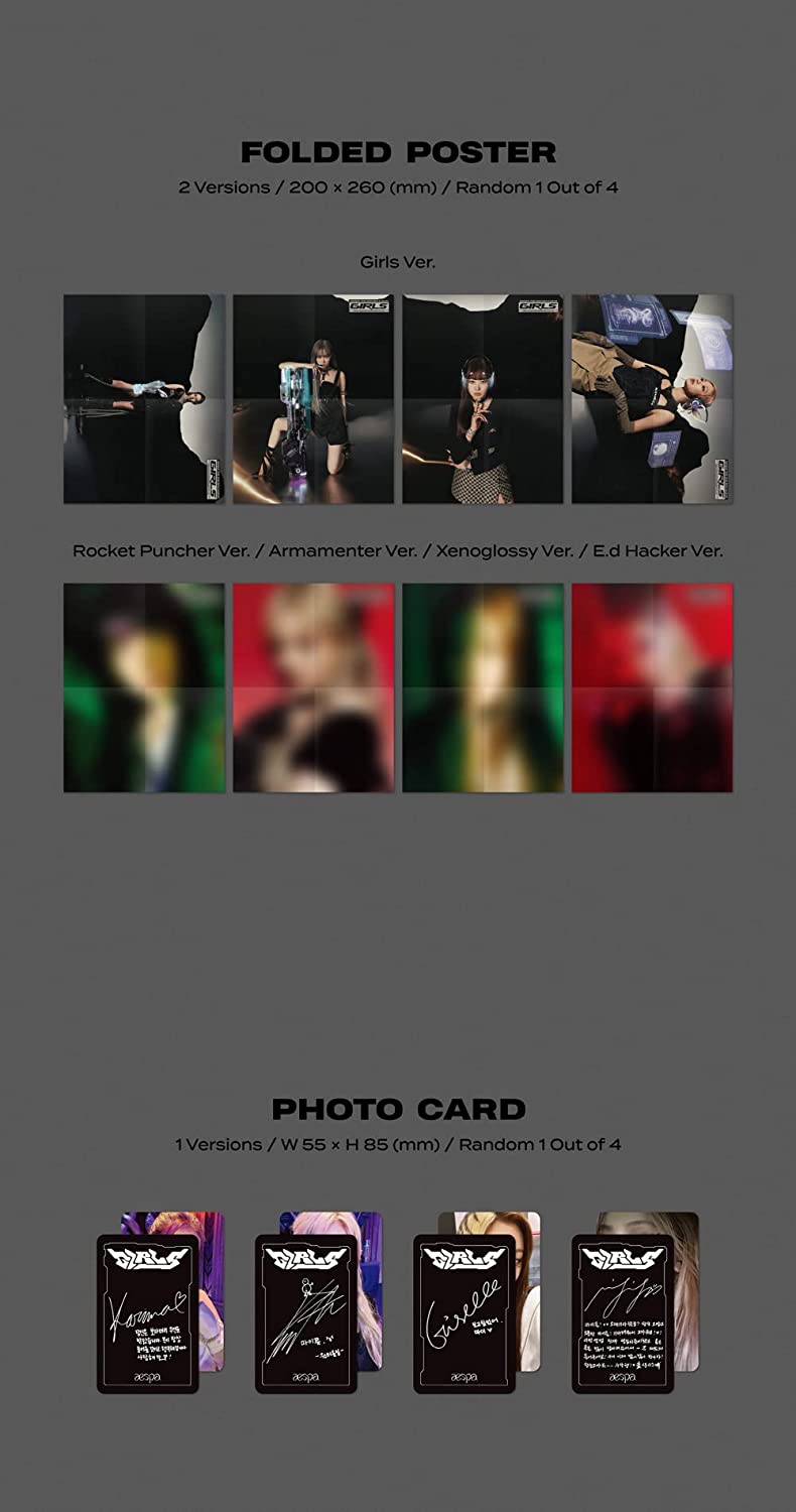 aespa – 2. Mini-Album GIRLS Digipack Ver. CD (5 Versionen SET)